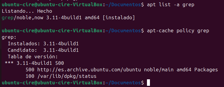 Apt list i cache policy