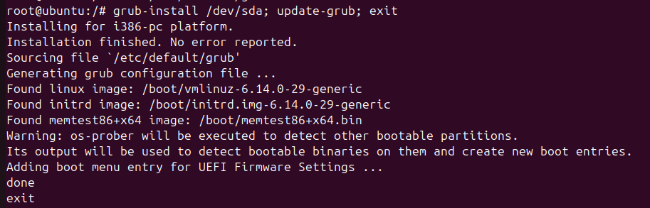 Reinstal·lació Grub