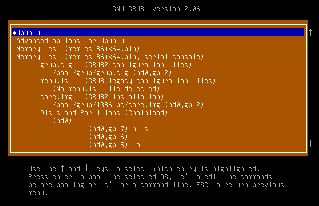 Baixem fins l'entrada d'Ubuntu