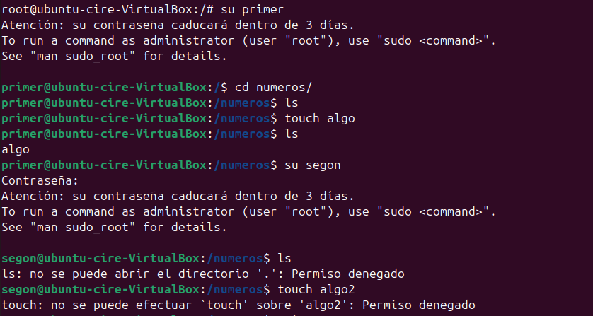 Comprovació que no podem accedir