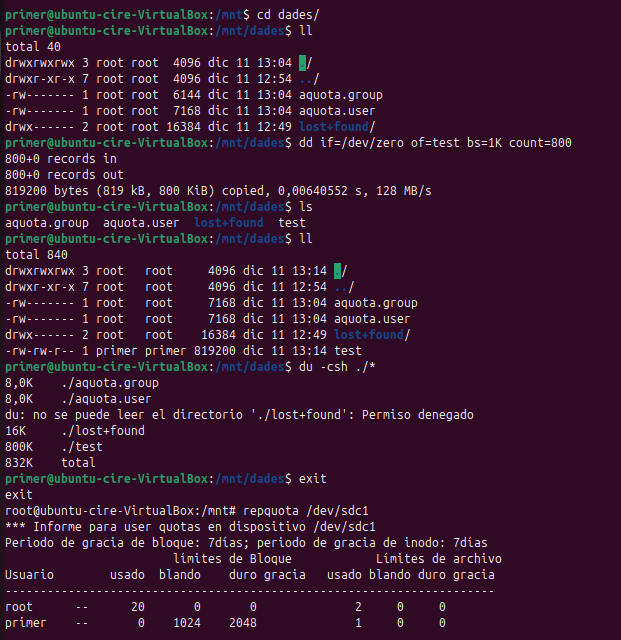 Comprovacio soft limit