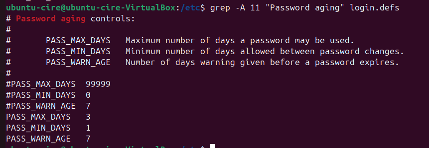 Configuració login.def
