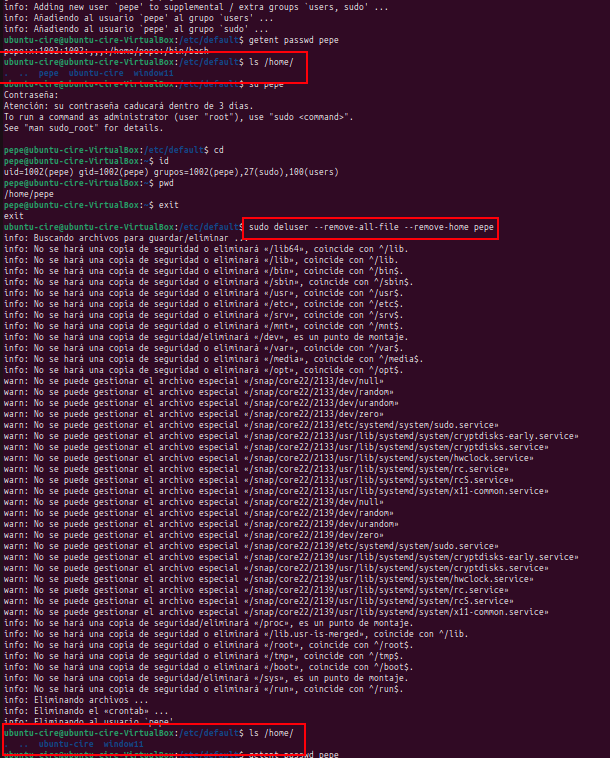 Eliminació d'usuari amb deluser