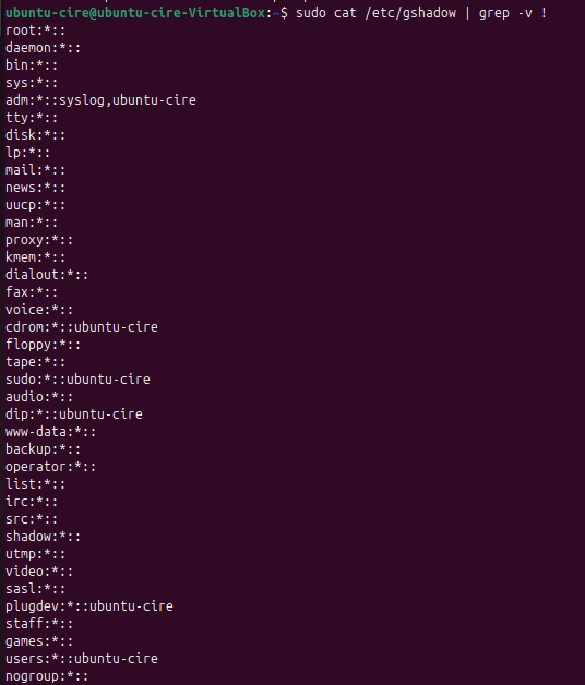Captura gshadow excloent