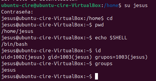 Login amb su a jesus