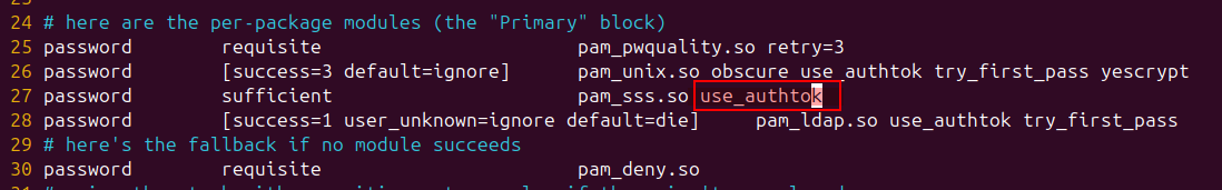 Linia a eliminar common-password