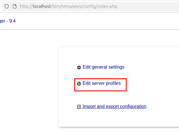 Edit server profiles