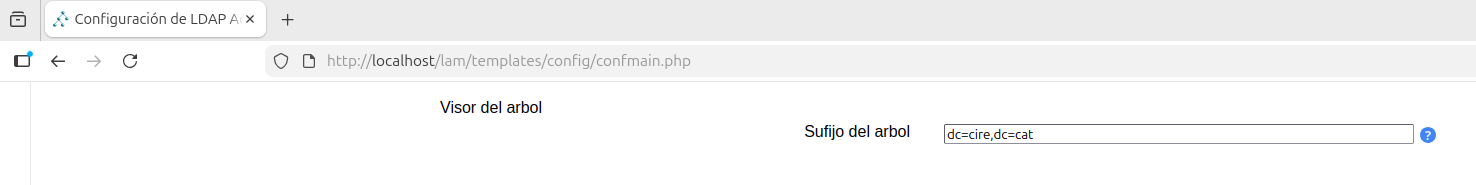 Ajustes general - visor d'arbre sufix domini dc