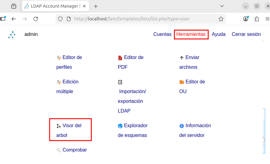 Fem clic en Herramientas > Visor del arbol per accedir-hi