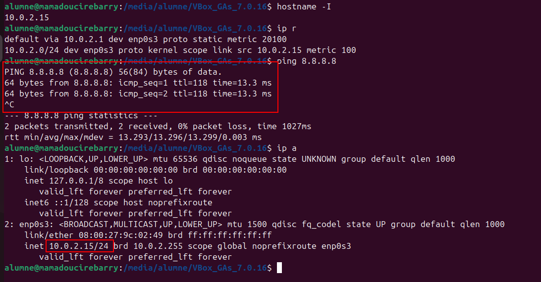 Comprovació IP i connexió
