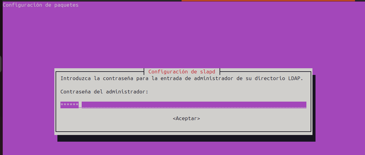 Prompt contrasenya instal·lació