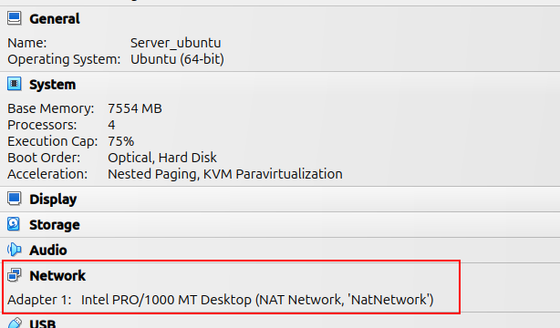 Configuració xarxa servidor